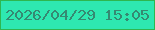 文字の大きさ：1、枠の色：2eb750、背景の色：2ee8b1、文字の色：358972 無料ブログパーツのブログ時計