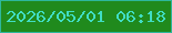 文字の大きさ：2、枠の色：2eb79c、背景の色：208a1d、文字の色：40ddc4 無料ブログパーツのブログ時計