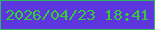 文字の大きさ：2、枠の色：2eb862、背景の色：5d36dd、文字の色：34cc39 無料ブログパーツのブログ時計