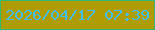 文字の大きさ：3、枠の色：2eb874、背景の色：af9c02、文字の色：42c1e8 無料ブログパーツのブログ時計