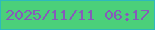 文字の大きさ：5、枠の色：2eb9bc、背景の色：4bd07a、文字の色：875ab9 無料ブログパーツのブログ時計