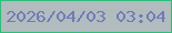 文字の大きさ：5、枠の色：2ebe7b、背景の色：b2bcbe、文字の色：707bb6 無料ブログパーツのブログ時計