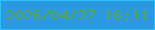 文字の大きさ：2、枠の色：2ec1f9、背景の色：2b98e2、文字の色：59a54a 無料ブログパーツのブログ時計