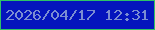 文字の大きさ：1、枠の色：2ec266、背景の色：0414bd、文字の色：7b8dd2 無料ブログパーツのブログ時計