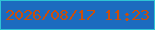 文字の大きさ：2、枠の色：2ec4d5、背景の色：1c6bbf、文字の色：cc4e0a 無料ブログパーツのブログ時計