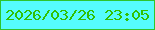 文字の大きさ：5、枠の色：2ec52c、背景の色：55fcfc、文字の色：31c002 無料ブログパーツのブログ時計