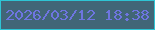 文字の大きさ：4、枠の色：2ec5d4、背景の色：416677、文字の色：6e75e1 無料ブログパーツのブログ時計