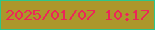 文字の大きさ：2、枠の色：2ec689、背景の色：ac972b、文字の色：ec2658 無料ブログパーツのブログ時計