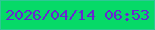 文字の大きさ：5、枠の色：2ec794、背景の色：06d967、文字の色：6925d0 無料ブログパーツのブログ時計