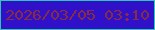文字の大きさ：1、枠の色：2ec7b4、背景の色：3110c9、文字の色：882c42 無料ブログパーツのブログ時計