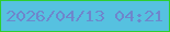 文字の大きさ：5、枠の色：2ece2f、背景の色：56c1e0、文字の色：6e86cc 無料ブログパーツのブログ時計