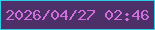 文字の大きさ：4、枠の色：2ecee6、背景の色：4d3067、文字の色：d06ede 無料ブログパーツのブログ時計