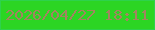 文字の大きさ：2、枠の色：2ed24c、背景の色：2cd523、文字の色：a38460 無料ブログパーツのブログ時計