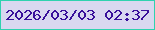 文字の大きさ：2、枠の色：2ed2af、背景の色：d8d8f0、文字の色：38109a 無料ブログパーツのブログ時計