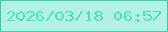 文字の大きさ：5、枠の色：2ed4a5、背景の色：b3f1e5、文字の色：42e5b0 無料ブログパーツのブログ時計