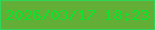 文字の大きさ：2、枠の色：2ed75a、背景の色：63ae36、文字の色：0be42b 無料ブログパーツのブログ時計