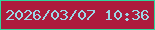 文字の大きさ：5、枠の色：2ed79c、背景の色：ad1b3d、文字の色：9bd8e7 無料ブログパーツのブログ時計