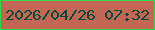 文字の大きさ：2、枠の色：2ed94c、背景の色：c36653、文字の色：064936 無料ブログパーツのブログ時計