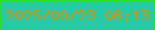 文字の大きさ：2、枠の色：2edd27、背景の色：25caa7、文字の色：d89305 無料ブログパーツのブログ時計
