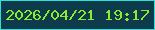文字の大きさ：1、枠の色：2ee0d4、背景の色：0e3b4c、文字の色：8deb2d 無料ブログパーツのブログ時計
