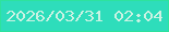文字の大きさ：2、枠の色：2ee29e、背景の色：2eddbb、文字の色：cbf2e3 無料ブログパーツのブログ時計