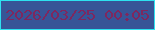 文字の大きさ：2、枠の色：2ee2ef、背景の色：375597、文字の色：7e275f 無料ブログパーツのブログ時計