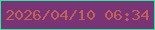 文字の大きさ：3、枠の色：2ee69e、背景の色：783475、文字の色：c36059 無料ブログパーツのブログ時計