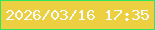 文字の大きさ：2、枠の色：2ee75f、背景の色：ecd041、文字の色：f5fbf8 無料ブログパーツのブログ時計