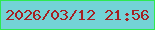 文字の大きさ：2、枠の色：2ee951、背景の色：73d3d6、文字の色：a62122 無料ブログパーツのブログ時計