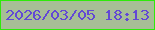 文字の大きさ：1、枠の色：2eea0a、背景の色：a7be96、文字の色：6248d5 無料ブログパーツのブログ時計