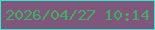 文字の大きさ：1、枠の色：2eead1、背景の色：80567c、文字の色：3bb262 無料ブログパーツのブログ時計