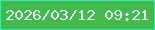 文字の大きさ：3、枠の色：2eebb9、背景の色：42bb4b、文字の色：e9e5fa 無料ブログパーツのブログ時計
