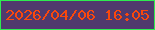 文字の大きさ：1、枠の色：2eec50、背景の色：503a6d、文字の色：fa480d 無料ブログパーツのブログ時計