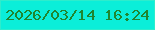 文字の大きさ：3、枠の色：2eeccc、背景の色：0beed9、文字の色：1f862f 無料ブログパーツのブログ時計
