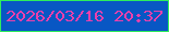 文字の大きさ：2、枠の色：2eed5d、背景の色：0857c4、文字の色：eb40ac 無料ブログパーツのブログ時計