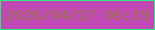 文字の大きさ：2、枠の色：2eee79、背景の色：c049b5、文字の色：9e724e 無料ブログパーツのブログ時計