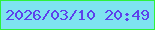 文字の大きさ：2、枠の色：2ef13c、背景の色：7ee3f0、文字の色：5d41ec 無料ブログパーツのブログ時計