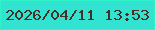 文字の大きさ：2、枠の色：2ef2c8、背景の色：31e3d0、文字の色：453124 無料ブログパーツのブログ時計