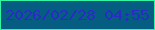 文字の大きさ：5、枠の色：2ef6a4、背景の色：055e81、文字の色：292cc4 無料ブログパーツのブログ時計