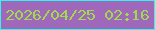 文字の大きさ：3、枠の色：2ef7eb、背景の色：a068ba、文字の色：9fdb4e 無料ブログパーツのブログ時計