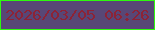 文字の大きさ：2、枠の色：2ef90e、背景の色：584776、文字の色：8d2336 無料ブログパーツのブログ時計
