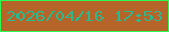 文字の大きさ：4、枠の色：2efb51、背景の色：b56529、文字の色：2aba90 無料ブログパーツのブログ時計