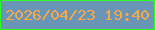 文字の大きさ：2、枠の色：2efc22、背景の色：6996b7、文字の色：f8a845 無料ブログパーツのブログ時計