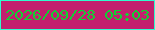 文字の大きさ：2、枠の色：2efcce、背景の色：c21f6e、文字の色：12d033 無料ブログパーツのブログ時計