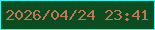 文字の大きさ：4、枠の色：2efcf1、背景の色：0b4c21、文字の色：bf7756 無料ブログパーツのブログ時計