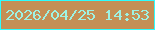 文字の大きさ：3、枠の色：2efdfe、背景の色：c58f55、文字の色：9ef2e3 無料ブログパーツのブログ時計