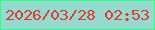 文字の大きさ：1、枠の色：2eff85、背景の色：95dacf、文字の色：e23b34 無料ブログパーツのブログ時計