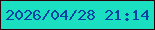 文字の大きさ：4、枠の色：2f0009、背景の色：1adfc0、文字の色：0944a2 無料ブログパーツのブログ時計