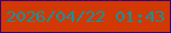 文字の大きさ：3、枠の色：2f0180、背景の色：d23803、文字の色：14929d 無料ブログパーツのブログ時計