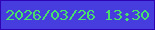 文字の大きさ：5、枠の色：2f02b3、背景の色：473cdd、文字の色：48df6c 無料ブログパーツのブログ時計